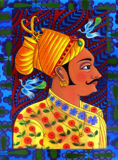 Maharaja with Blue Birds, 2011 by Jane Tattersfield